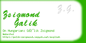 zsigmond galik business card